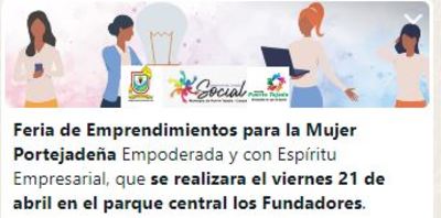 Feria de Emprendimientos para la Mujer Portejadeña Empoderada y con Espíritu Empresarial.